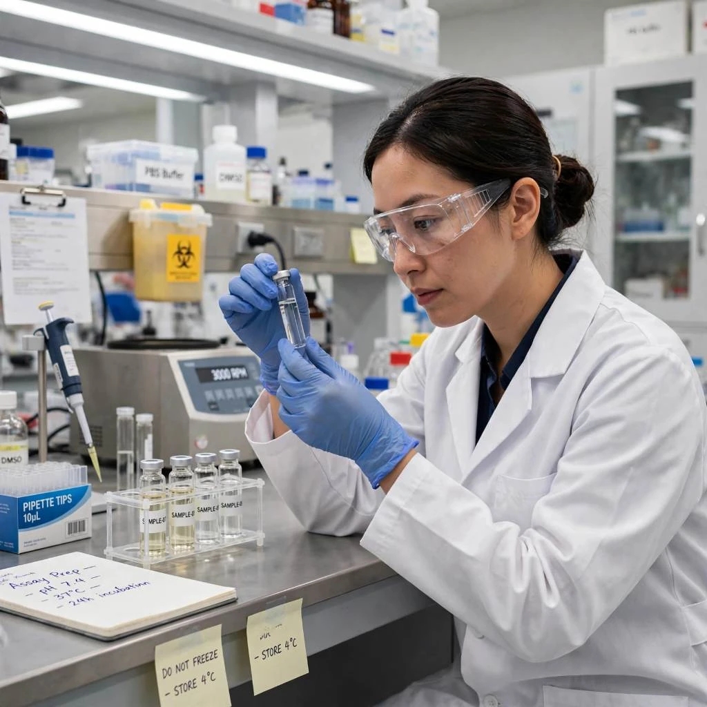 Laboratory Scientist Examining Samples